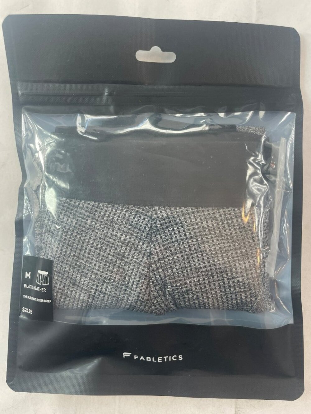 Fabletics Blueprint Boxer Briefs Black Heather Men's Size M NWT